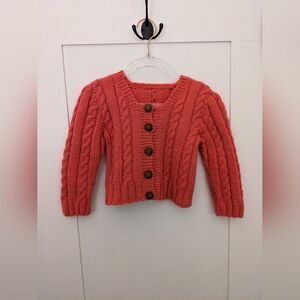 Vintage Handmade Kids Girls Sweater Pink